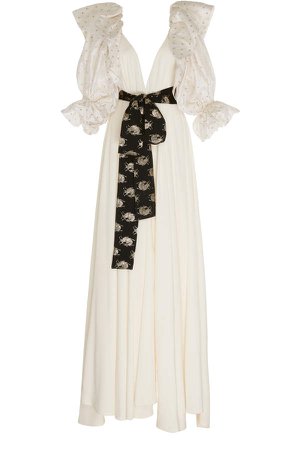 Leal Daccarett Colomba Satin Belted Gown Size: 2