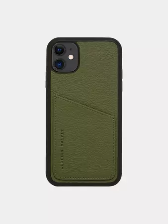 Status Anxiety Who's Who Leather Phone Case - Khaki - Empire Skate NZ