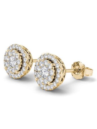 Round diamond earrings k