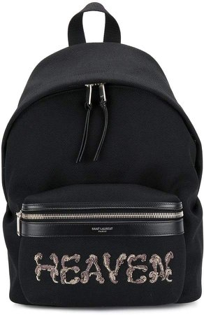 Heaven embellished backpack