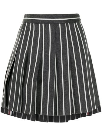 Thom Browne stripe-print Pleated Mini Skirt