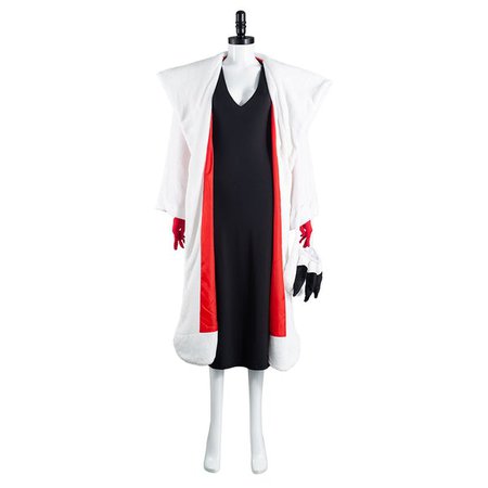 Cruella De Vil Cosplay Costume Halloween Carnival Suit