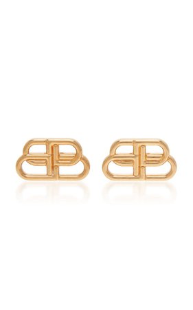Bb Gold-Tone Earrings By Balenciaga | Moda Operandi