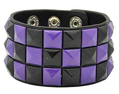 purple stud wristband