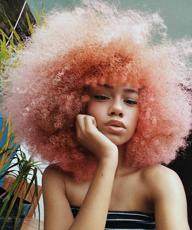 pink afro