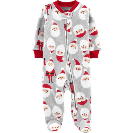 Baby Boy Carter's Santa Zip-Up Fleece Sleep & Play | Kohls