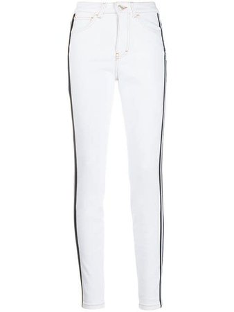 Gcds Logo Stripe Skinny Jeans - Farfetch