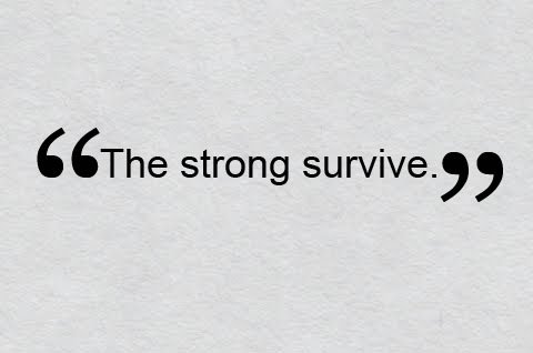 the strong survive quote