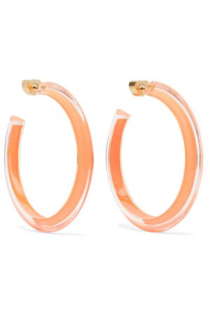 Alison Lou | Medium Jelly Lucite and enamel hoop earrings | NET-A-PORTER.COM