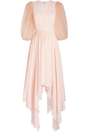 STYLEBOP.com Exclusive Silk Dress with Chiffon Sleeves Gr. FR 38