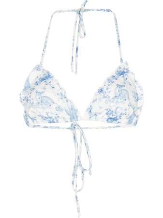 Frankies Bikinis x Gigi Hadid floral-print Halterneck Bikini Top - Farfetch