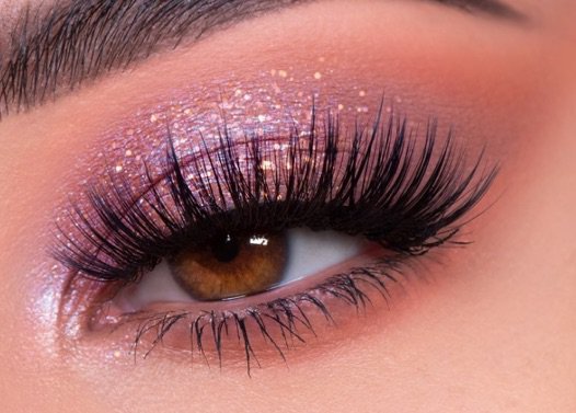 Pink Glitter Eye Makeup