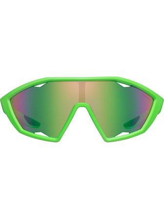 Prada Eyewear Linea Rossa Active Sunglasses SPS10UM447 Green | Farfetch