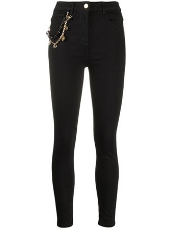 Elisabetta Franchi Chain Detail Skinny Jeans PJ68S01E2 Black | Farfetch