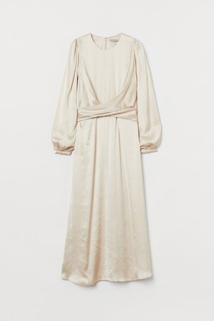 Satin Dress - offwhite - Ladies | H&M US