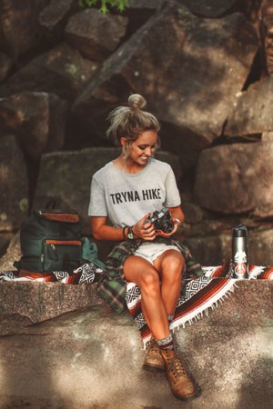 Wish You Were Northwest Tryna Hike Grey T-Shirt | Summer camping outfits, Camping outfits, Outdoor outfit