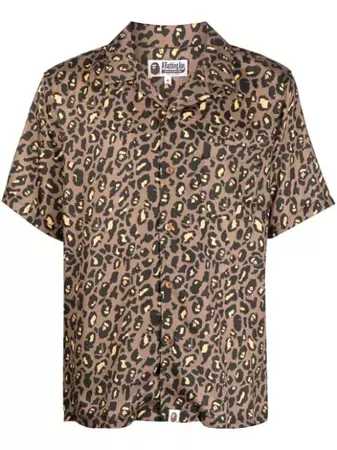 A BATHING APE® leopard-print short-sleeve Shirt - Farfetch