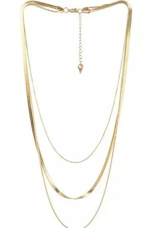 stacked gold chain necklace - Google Search