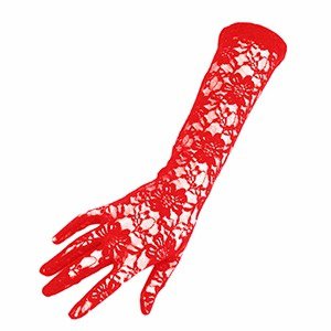 red lace gloves