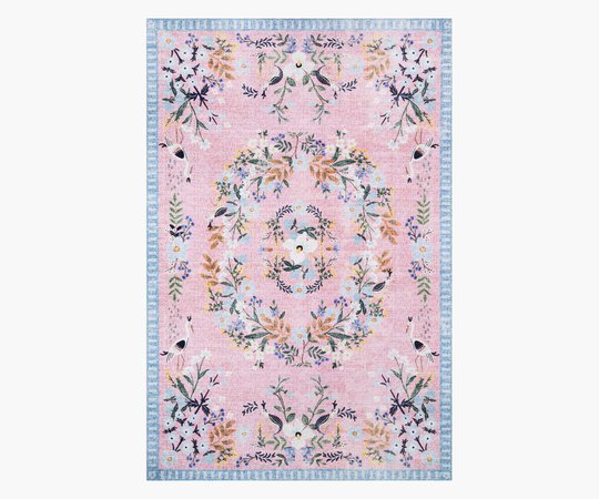 Pink patterned rug
