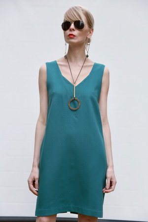 Elegant Turquoise Dress by Venus In Leo – Jane Doe Vintage Shop