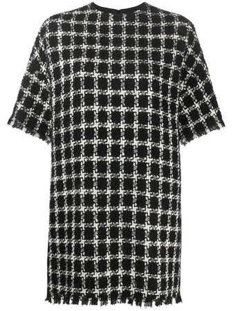 Valentino Tweed Checkered Mini Dress - Farfetch