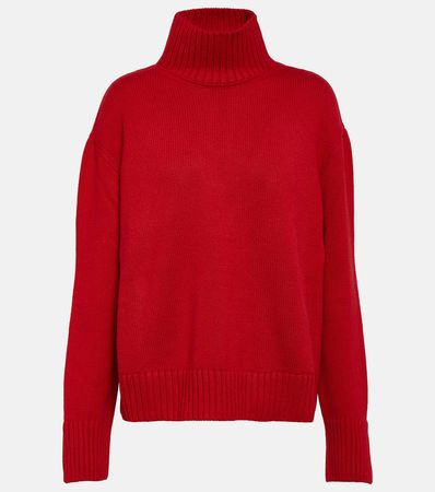 Oversized Cashmere Turtleneck Sweater in Red - Loro Piana | Mytheresa