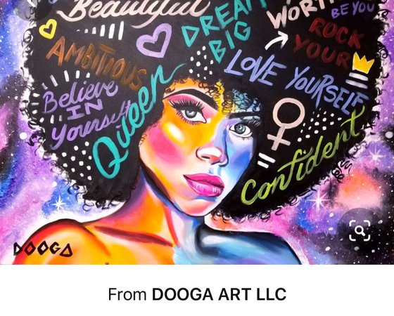 black woman - Dooga Art LLC
