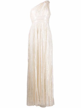 Elie Saab one-shoulder Embroidered Long Dress - Farfetch