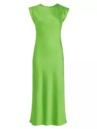 Shop Marella Bias-Cut Satin Midi-Dress | Saks Fifth Avenue