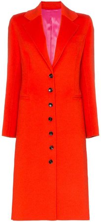 Marline single breasted wool cashmere blend coat