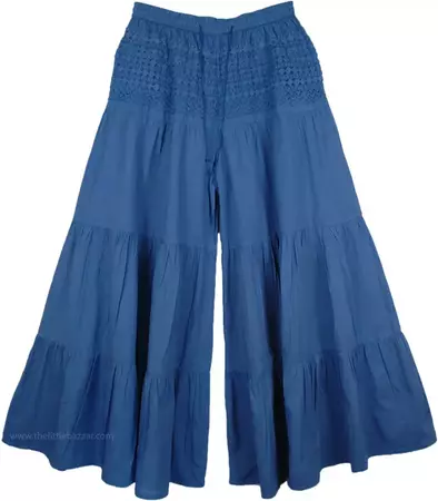 San Marino Palazzo Britches Split Skirt | Clearance | Blue | Split-Skirts-Pants, Riding, Sale|19.99|