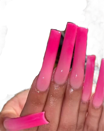pink ombré acrylic nails