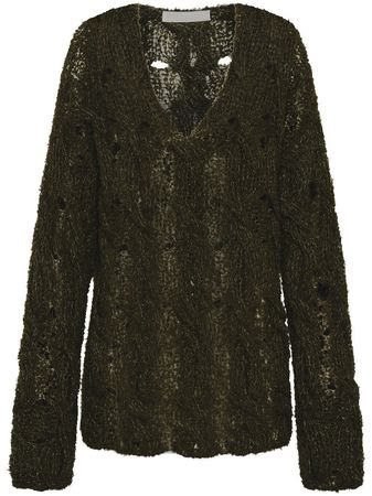 Dion Lee cable-knit Boucle Jumper - Farfetch