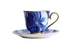 blue floral cup/saucer