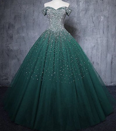 Green and Silver gown