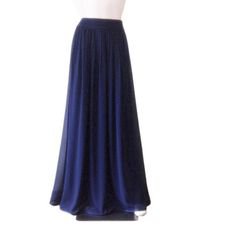 Navy Blue Bridesmaid Skirt. Navy Blue Maxi Skirt. Long Evening Skirt. Floor Length Skirt