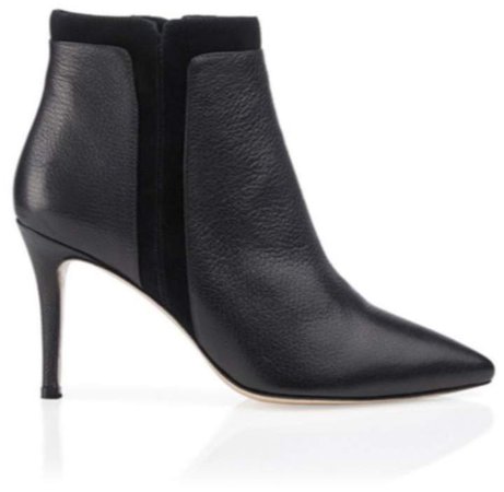 Easy Black Leather Ankle Boots