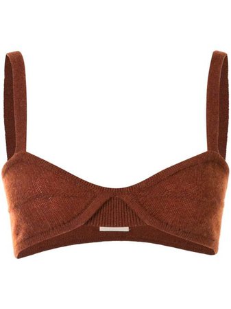 Shop Khaite Eda knitted cashmere bralette with Express Delivery - FARFETCH