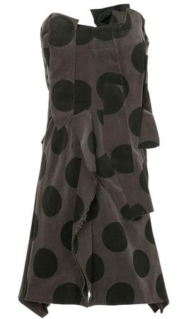 Pre-Owned deconstructed polka dot dress
