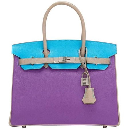 purple and blue purse