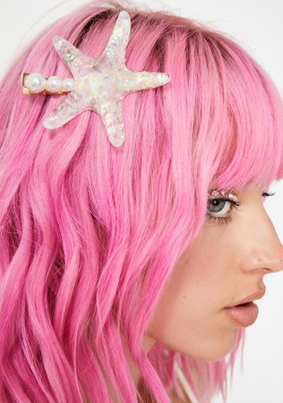 Iridescent Pearl Star Hair Clip | Dolls Kill