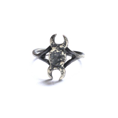 Sterling silver triple goddess midi ring | Lunaria jewellery