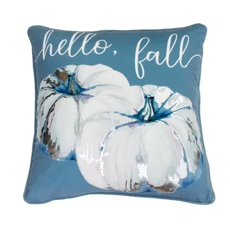 Faith Fall Foil Printed Payton Velvet Pillow Arona - Dcor Therapy : Target