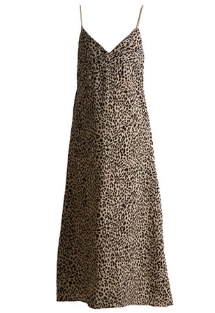 Leopard Pattern V-Neck Camisole Dress