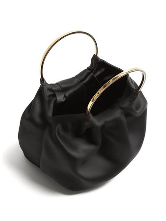 black satin bag