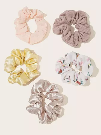 5pcs Ditsy Floral Pattern Scrunchie | SHEIN USA