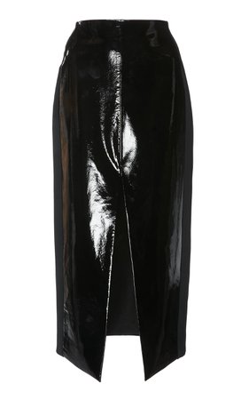 Front Slit Leather Pencil Skirt by David Koma | Moda Operandi