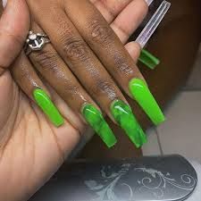 green baddie nails - Google Search