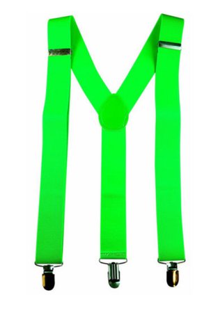 neon green suspenders